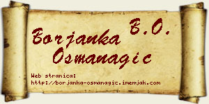 Borjanka Osmanagić vizit kartica